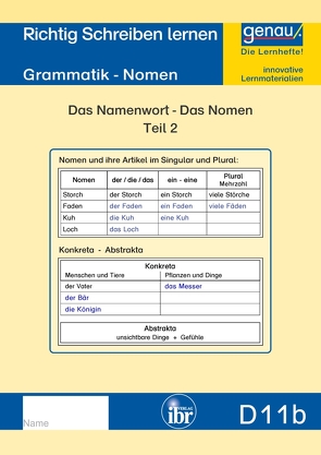 D11b – Grammatik – Nomen Teil 2 von Henkel,  Cornelia