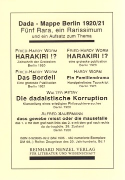 Dada-Mappe Berlin 1920/21 von Guntermann,  Georg, Nenzel,  Reinhard