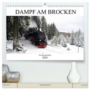 Dampf am Brocken – Die Harzquerbahn (hochwertiger Premium Wandkalender 2024 DIN A2 quer), Kunstdruck in Hochglanz von Gerstner,  Wolfgang