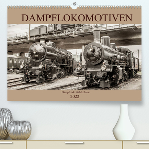 Dampflokomotiven – dampfende Stahlkolosse (Premium, hochwertiger DIN A2 Wandkalender 2022, Kunstdruck in Hochglanz) von Brunner-Klaus,  Liselotte