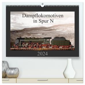 Dampflokomotiven in Spur N (hochwertiger Premium Wandkalender 2024 DIN A2 quer), Kunstdruck in Hochglanz von Ritter Fotografie,  Christian