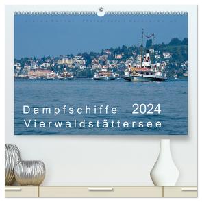 Dampfschiffe Vierwaldstättersee (hochwertiger Premium Wandkalender 2024 DIN A2 quer), Kunstdruck in Hochglanz von J. Koller 4Pictures.ch,  Alois