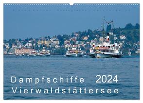 Dampfschiffe Vierwaldstättersee (Wandkalender 2024 DIN A2 quer), CALVENDO Monatskalender von J. Koller 4Pictures.ch,  Alois