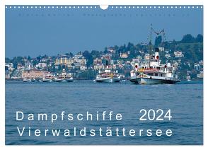 Dampfschiffe Vierwaldstättersee (Wandkalender 2024 DIN A3 quer), CALVENDO Monatskalender von J. Koller 4Pictures.ch,  Alois