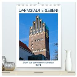 Darmstadt erleben! (hochwertiger Premium Wandkalender 2024 DIN A2 hoch), Kunstdruck in Hochglanz von Werner,  Christian