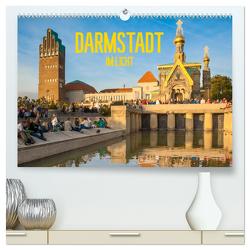 Darmstadt im Licht (hochwertiger Premium Wandkalender 2024 DIN A2 quer), Kunstdruck in Hochglanz von Scherf,  Dietmar