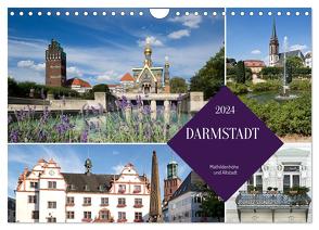 Darmstadt – Mathildenhöhe und Altstadt (Wandkalender 2024 DIN A4 quer), CALVENDO Monatskalender von boeTtchEr,  U