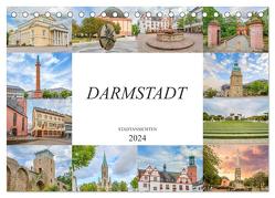 Darmstadt Stadtansichten (Tischkalender 2024 DIN A5 quer), CALVENDO Monatskalender von Meutzner,  Dirk