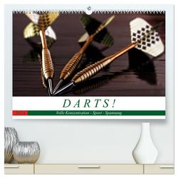 Darts. Konzentration – Sport – Spannung (hochwertiger Premium Wandkalender 2024 DIN A2 quer), Kunstdruck in Hochglanz von Robert,  Boris