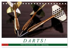 Darts. Konzentration – Sport – Spannung (Tischkalender 2024 DIN A5 quer), CALVENDO Monatskalender von Robert,  Boris