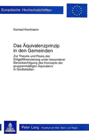 Das Äquivalenzprinzip in den Gemeinden von Kentmann,  Konrad