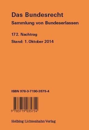 Das Bundesrecht, N 172 von Brüstlein,  Manuela