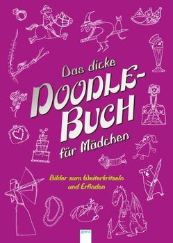 Das dicke Doodle-Buch für Mädchen von Bruns,  Elena, Pinder,  Andrew