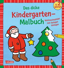 Das dicke Kindergarten-Malbuch Weihnachten von Pöter,  Andrea