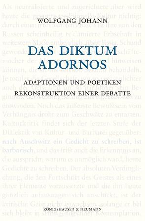 Das Diktum Adornos von Johann,  Wolfgang