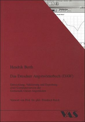 Das Dresdner Angstwörterbuch (DAW) von Berth,  Hendrik