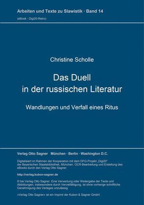 Das Duell in der russischen Literatur von Scholle,  Christine