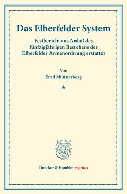 Das Elberfelder System. von Münsterberg,  Emil
