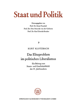 Das Eliteproblem im politischen Liberalismus von Klotzbach,  Kurt