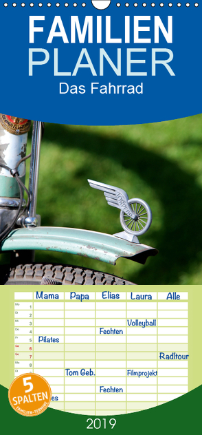 Das Fahrrad – Familienplaner hoch (Wandkalender 2019 , 21 cm x 45 cm, hoch) von Herms,  Dirk