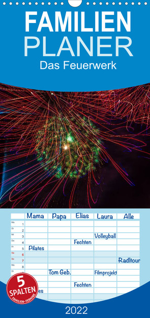 Familienplaner Das Feuerwerk (Wandkalender 2022 , 21 cm x 45 cm, hoch) von Gödecke,  Dieter