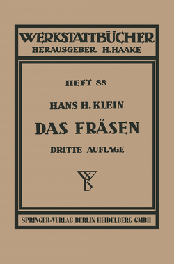 Das Fräsen von Klein,  H.H.