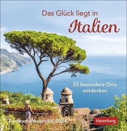 Das Glück liegt in Italien Postkartenkalender 2024 von Martina Schnober-Sen