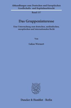 Das Gruppeninteresse. von Wernert,  Lukas