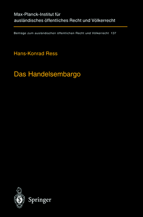 Das Handelsembargo von Ress,  Hans-Konrad