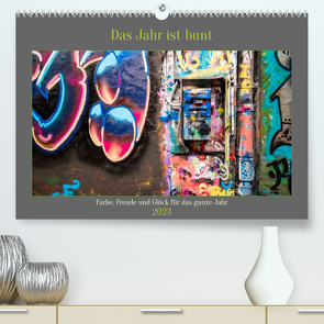 Das Jahr ist bunt. Farbe, Freude und Glück für das ganze Jahr. (Premium, hochwertiger DIN A2 Wandkalender 2023, Kunstdruck in Hochglanz) von Iliopoulou,  Lena
