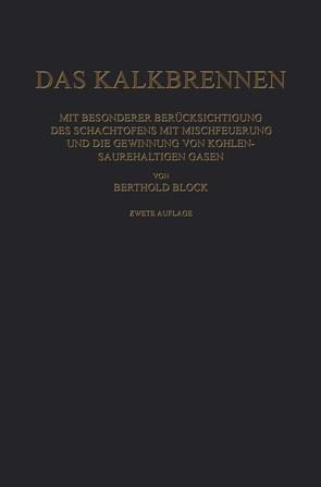 Das Kalkbrennen von Block,  Berthold