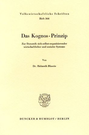 Das Kognos-Prinzip. von Blaseio,  Helmuth