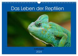 Das Leben der Reptilien (Wandkalender 2024 DIN A3 quer), CALVENDO Monatskalender von Kattobello,  Kattobello