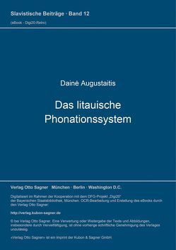 Das litauische Phonationssystem von Augustaitis,  Daine