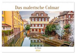 Das malerische Colmar im Elsass (Wandkalender 2024 DIN A2 quer), CALVENDO Monatskalender von Schwarze,  Nina