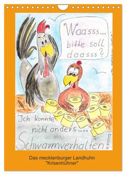 Das mecklenburger Landhuhn „Krisenhühner“ (Wandkalender 2024 DIN A4 hoch), CALVENDO Monatskalender von Boldt,  Martina