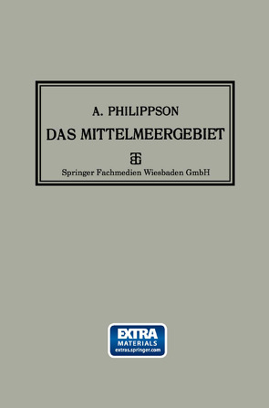 Das Mittelmeergebiet von Philippson,  Alfred