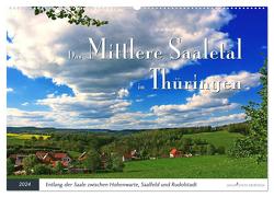 Das Mittlere Saaletal in Thüringen (Wandkalender 2024 DIN A2 quer), CALVENDO Monatskalender von Thiem-Eberitsch,  Jana