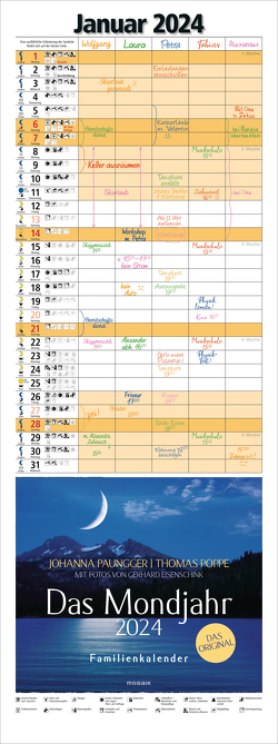 Das Mondjahr 2024 – Familienkalender von Paungger,  Johanna, Poppe,  Thomas