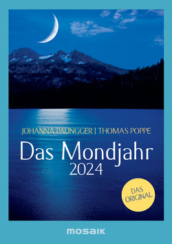 Das Mondjahr 2024 – s/w Taschenkalender von Paungger,  Johanna, Poppe,  Thomas