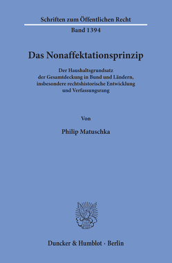 Das Nonaffektationsprinzip. von Matuschka,  Philip