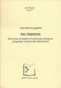 Das Objektoid von Siller-Runggaldier,  Heidi, Winkelmann,  Otto