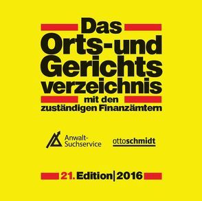 Das Orts- und Gerichtsverzeichnis 2016