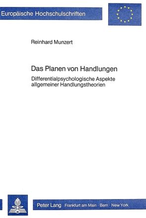 Das Planen von Handlungen von Munzert,  Reinhard