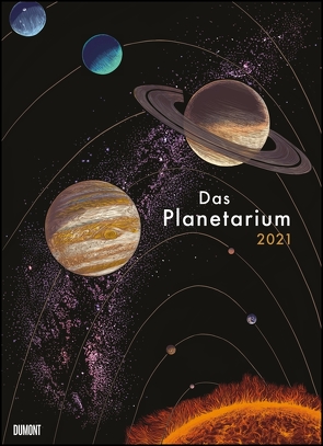 Das Planetarium 2021 ‒ Astronomie im Wand-Kalender ‒ Illustriert von Chris Wormell ‒ Poster-Format 49,5 x 68,5 cm von Prinja,  Raman, Wormell,  Chris