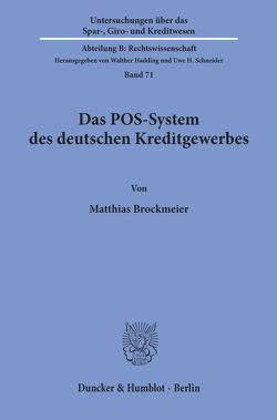Das POS-System des deutschen Kreditgewerbes. von Brockmeier,  Matthias