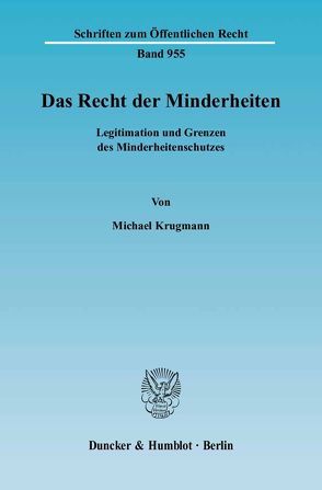 Das Recht der Minderheiten. von Krugmann,  Michael