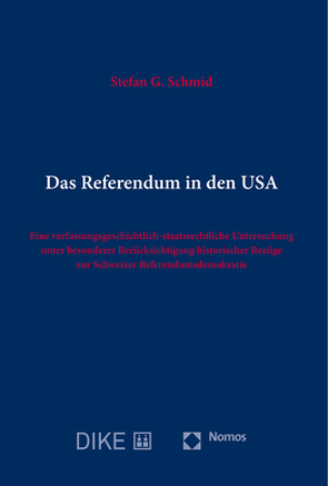 Das Referendum in den USA von Schmid,  Stefan G