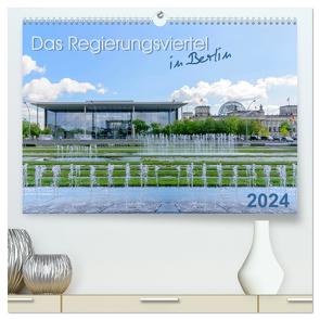 Das Regierungsviertel in Berlin (hochwertiger Premium Wandkalender 2024 DIN A2 quer), Kunstdruck in Hochglanz von Fiorelino,  Fiorelino