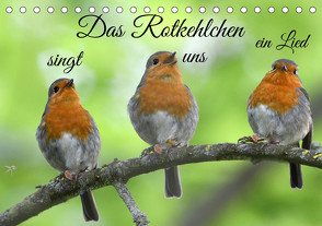 Das Rotkehlchen singt uns ein Lied (Tischkalender 2024 DIN A5 quer), CALVENDO Monatskalender von Rufotos,  Rufotos